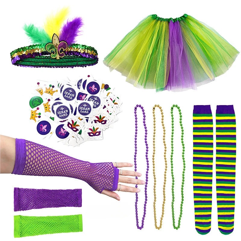 Mardi Gras Festive Accessories Kit for Women and Men Accessories