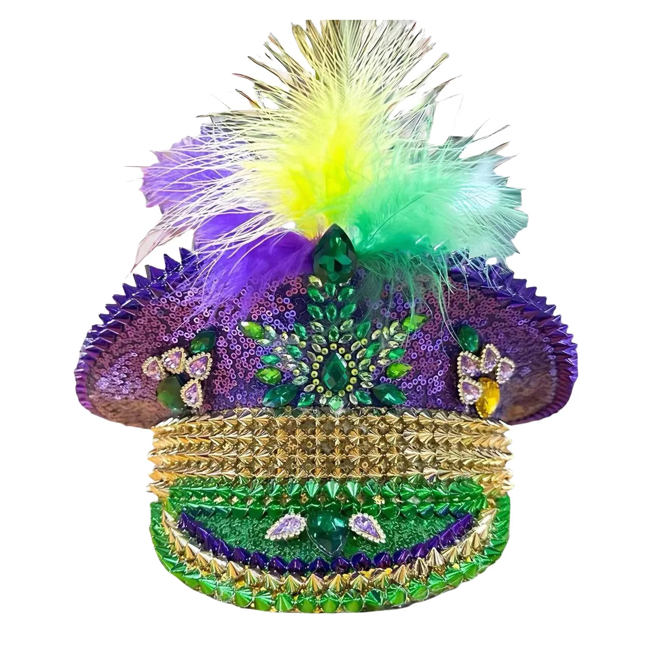 Unisex Mardi Gras Rhinestone Hat Accessories