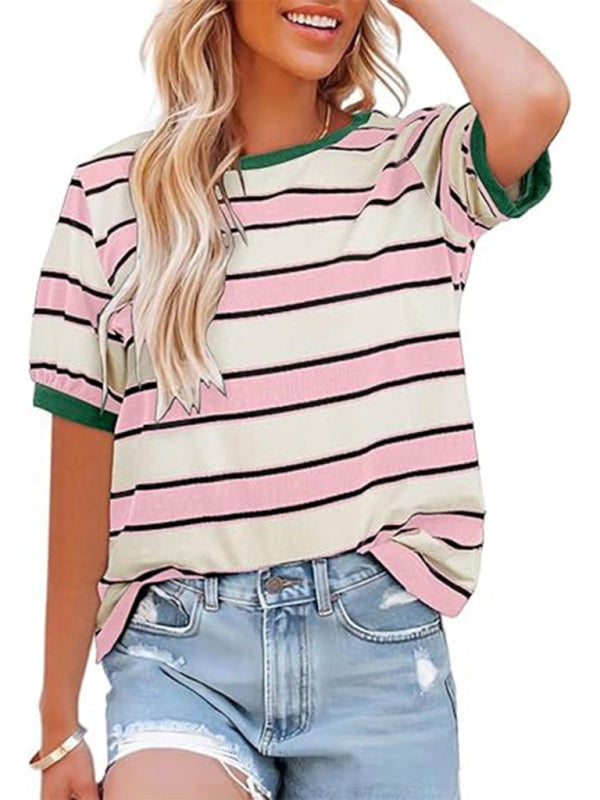 Women's Striped T-Shirt Casual Tee T-shirts