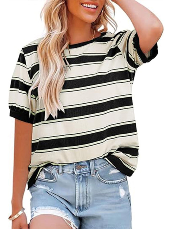 Women's Striped T-Shirt Casual Tee T-shirts