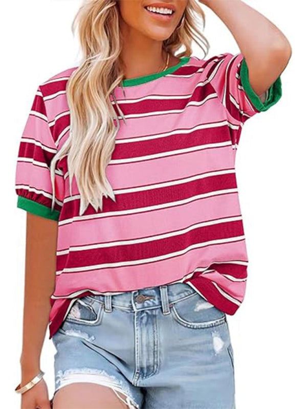 Women's Striped T-Shirt Casual Tee T-shirts