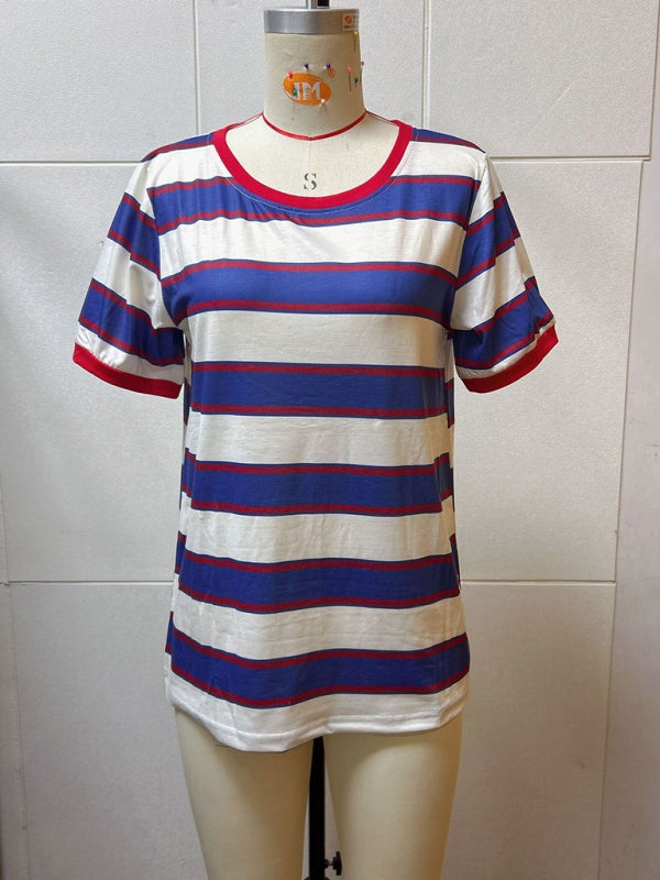 Women's Striped T-Shirt Casual Tee T-shirts