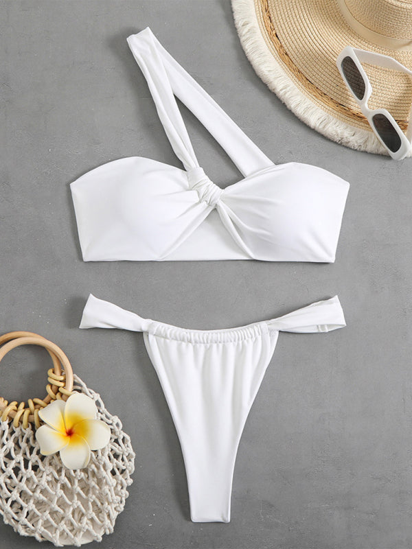 Elegant White Bikini Swimwear for Pool Parties Swimwear