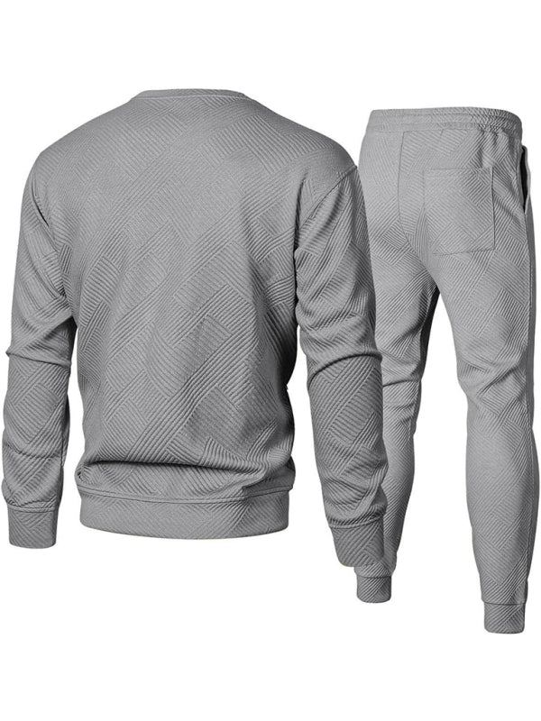 Casual Sporty Men's Tracksuit Set Pants and Pullover Men Outfits