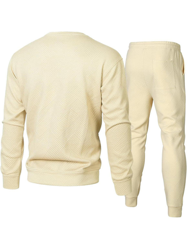 Casual Sporty Men's Tracksuit Set Pants and Pullover Men Outfits