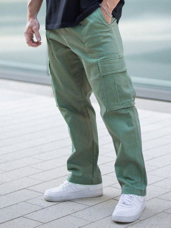 Men's Casual Straight Cargo Pants for Everyday Wear	