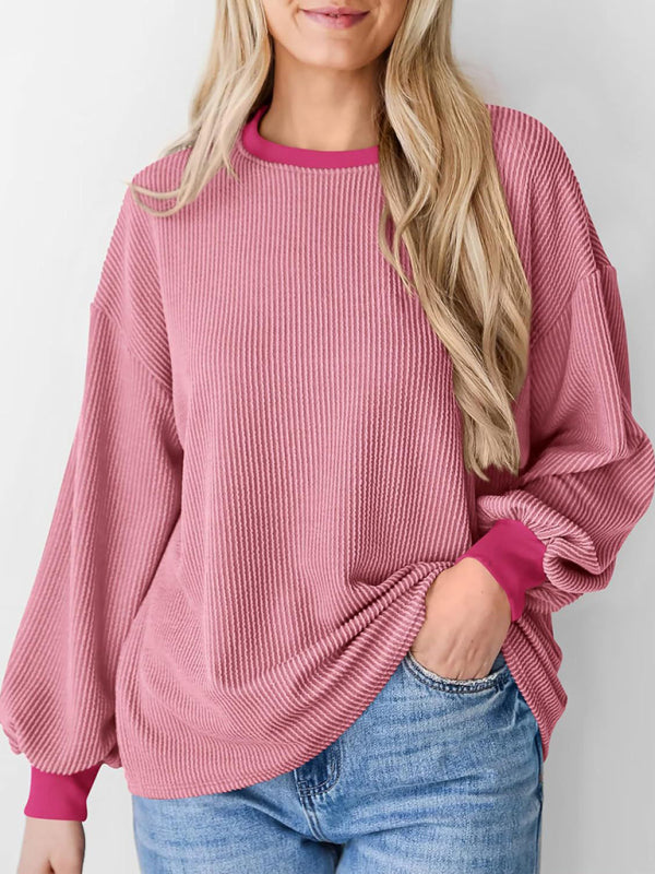 Oversized Ribbed Pullover – Essential Casual Wear for Women