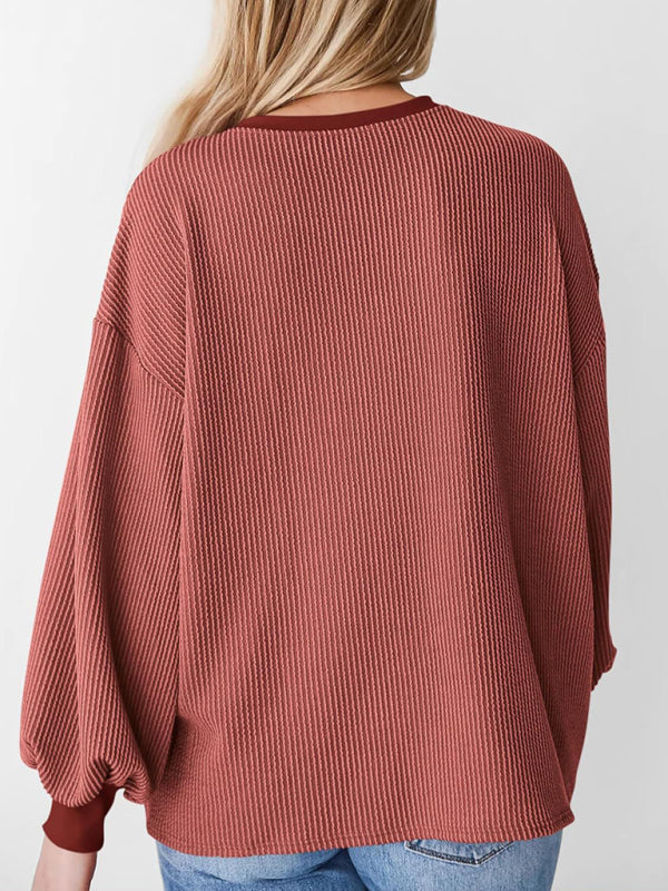 Oversized Ribbed Pullover – Essential Casual Wear for Women