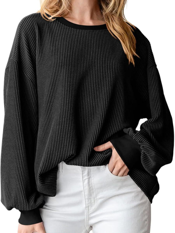 Oversized Ribbed Pullover – Essential Casual Wear for Women