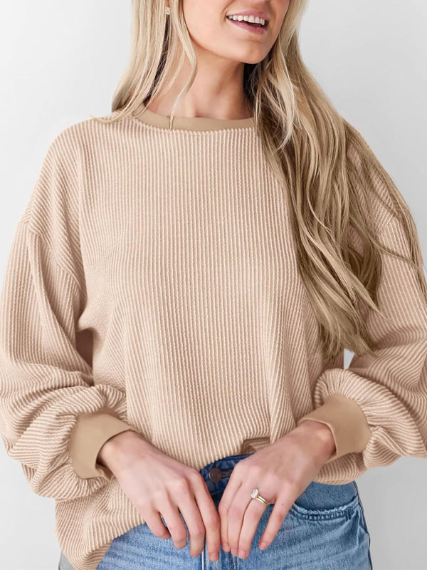 Oversized Ribbed Pullover – Essential Casual Wear for Women