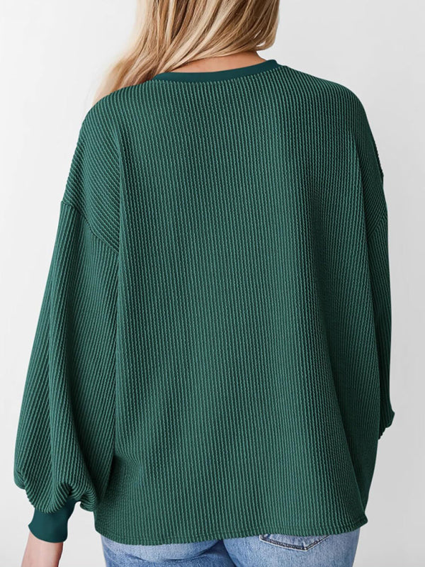 Oversized Ribbed Pullover – Essential Casual Wear for Women