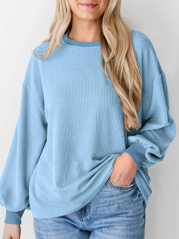 Oversized Ribbed Pullover – Essential Casual Wear for Women