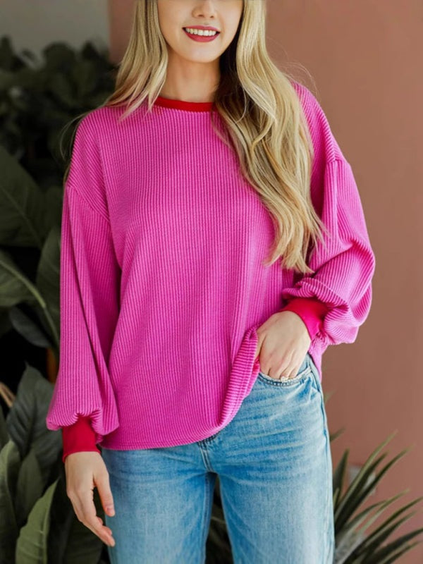 Oversized Ribbed Pullover – Essential Casual Wear for Women