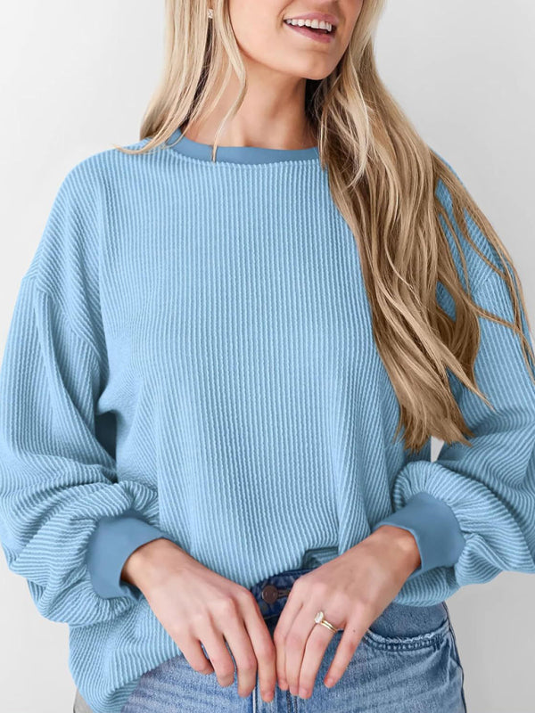 Oversized Ribbed Pullover – Essential Casual Wear for Women