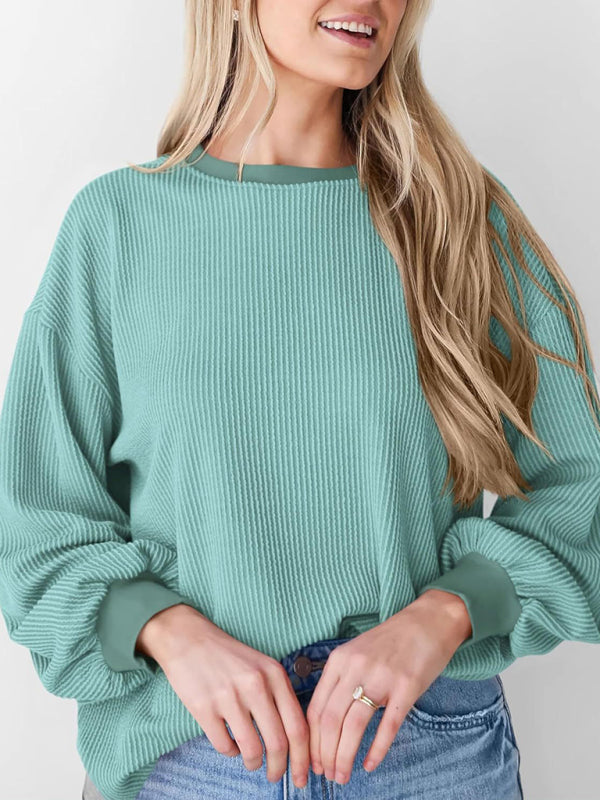 Oversized Ribbed Pullover – Essential Casual Wear for Women