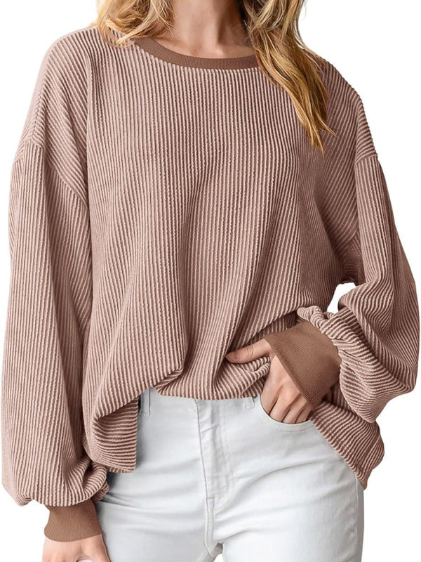 Oversized Ribbed Pullover – Essential Casual Wear for Women