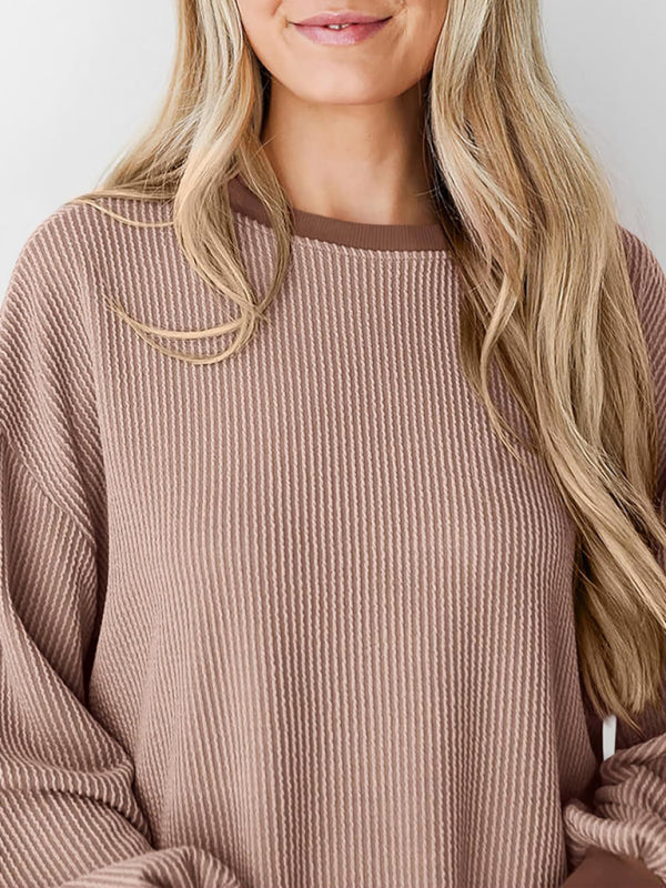 Oversized Ribbed Pullover – Essential Casual Wear for Women