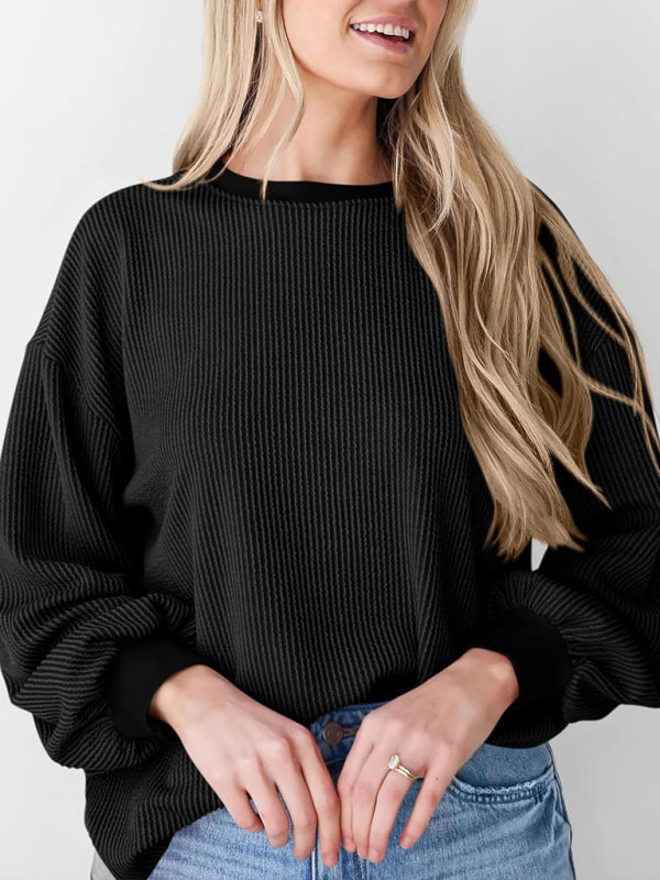 Oversized Ribbed Pullover – Essential Casual Wear for Women