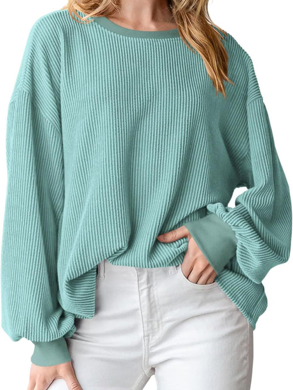 Oversized Ribbed Pullover – Essential Casual Wear for Women