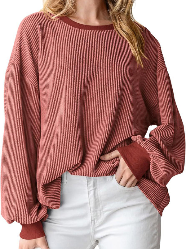 Oversized Ribbed Pullover – Essential Casual Wear for Women