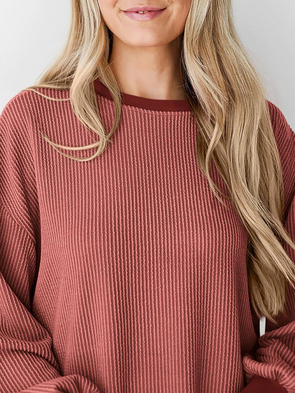 Oversized Ribbed Pullover – Essential Casual Wear for Women