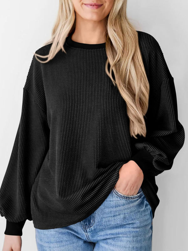 Oversized Ribbed Pullover – Essential Casual Wear for Women