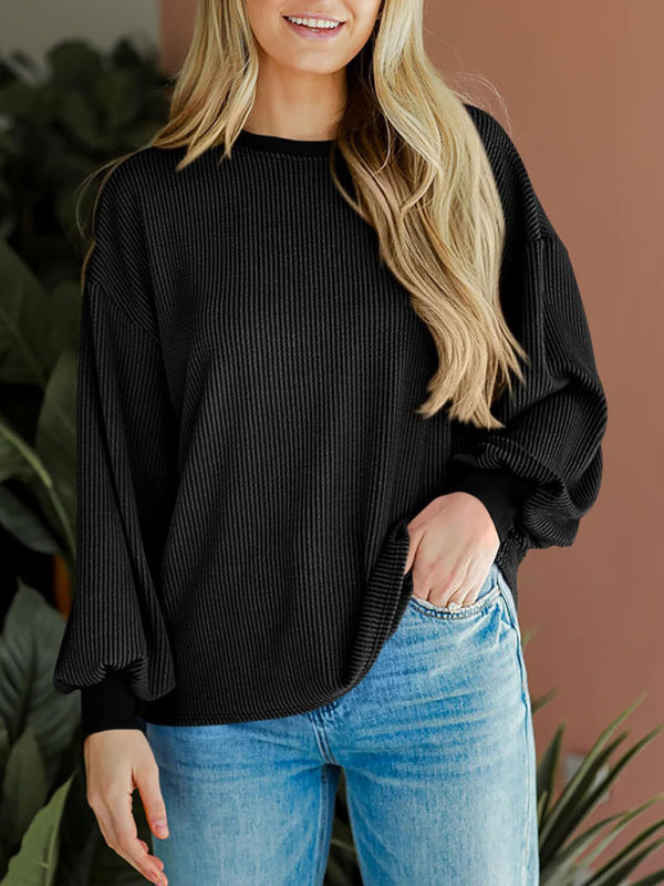 Oversized Ribbed Pullover – Essential Casual Wear for Women