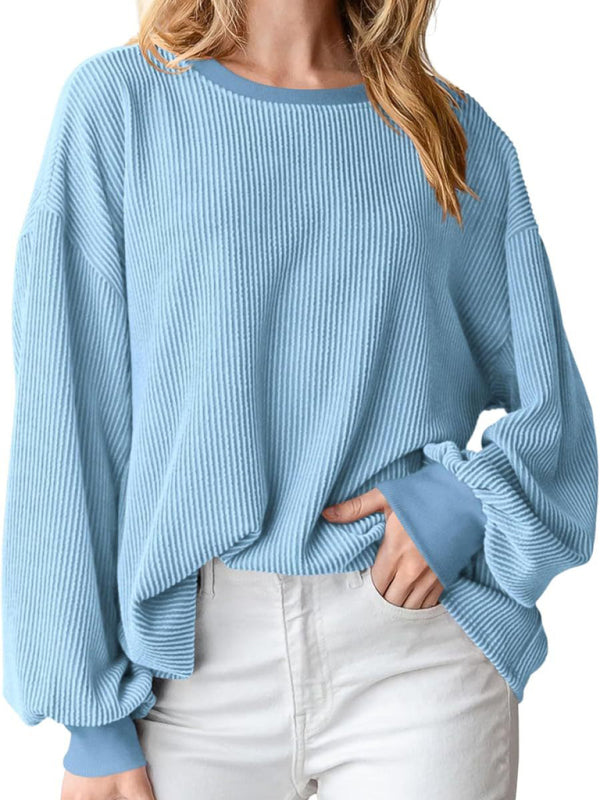 Oversized Ribbed Pullover – Essential Casual Wear for Women