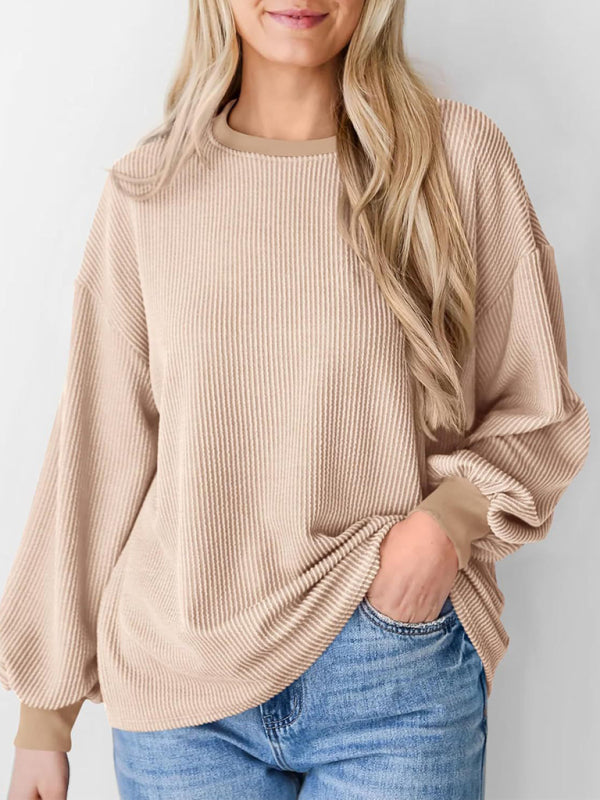 Oversized Ribbed Pullover – Essential Casual Wear for Women