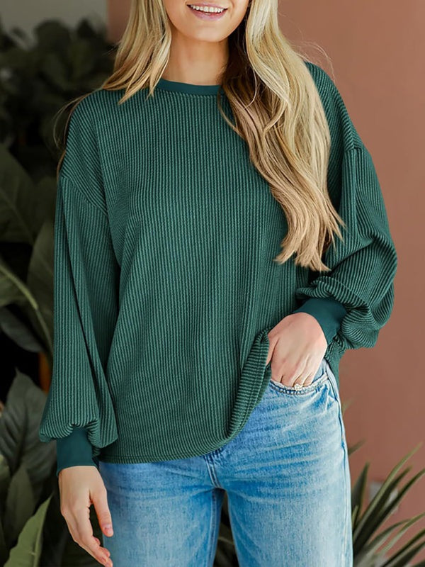 Oversized Ribbed Pullover – Essential Casual Wear for Women