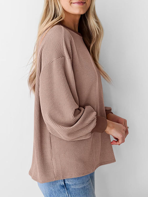 Oversized Ribbed Pullover – Essential Casual Wear for Women