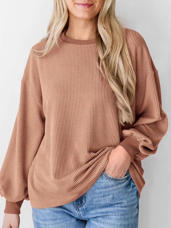 Oversized Ribbed Pullover – Essential Casual Wear for Women