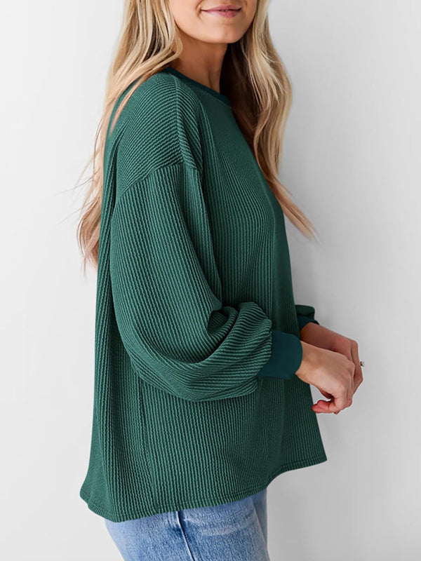 Oversized Ribbed Pullover – Essential Casual Wear for Women