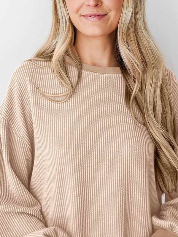 Oversized Ribbed Pullover – Essential Casual Wear for Women