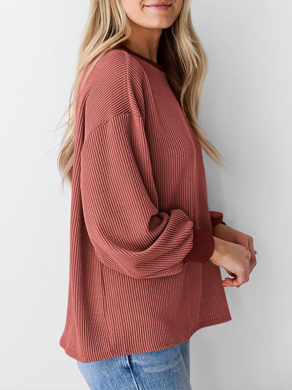 Oversized Ribbed Pullover – Essential Casual Wear for Women