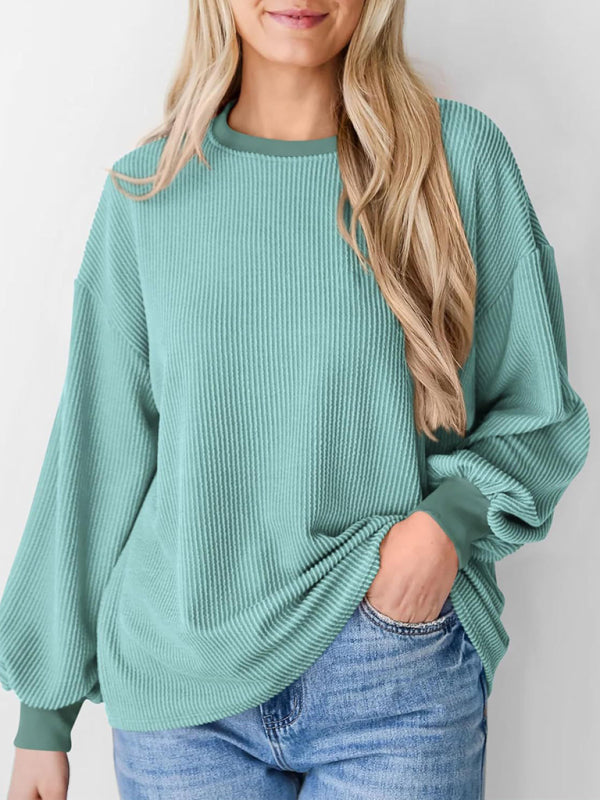 Oversized Ribbed Pullover – Essential Casual Wear for Women