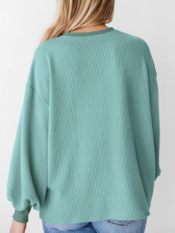 Oversized Ribbed Pullover – Essential Casual Wear for Women