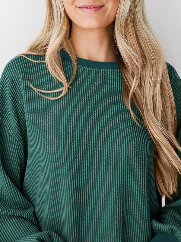 Oversized Ribbed Pullover – Essential Casual Wear for Women