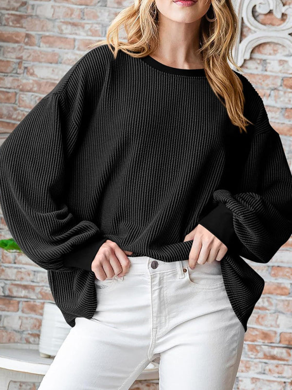 Oversized Ribbed Pullover – Essential Casual Wear for Women