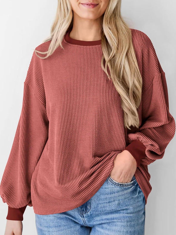 Oversized Ribbed Pullover – Essential Casual Wear for Women