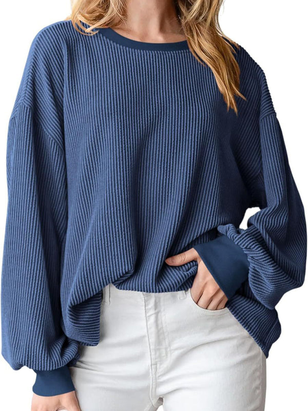 Oversized Ribbed Pullover – Essential Casual Wear for Women