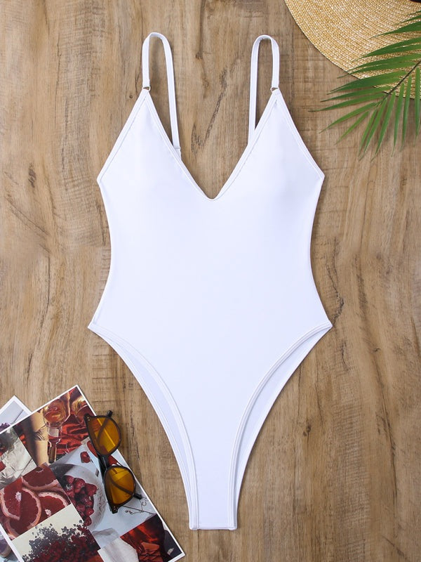 Lavender Swimsuit with Adjustable Straps for Pool & Beach