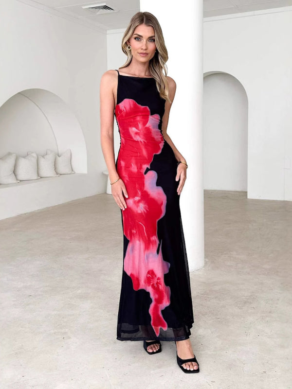 Abstract Floral Cocktail Dress Cocktail Dresses