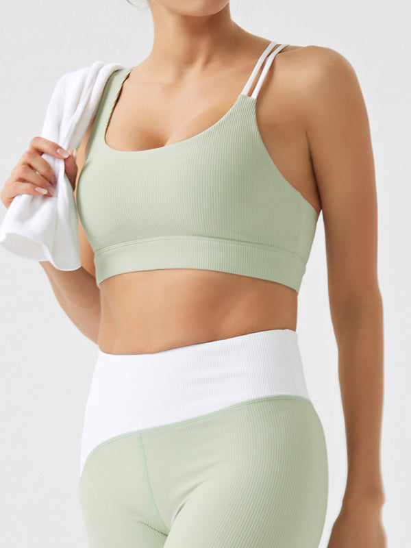 Women's Recycled Fabric Sports Bra with Padded Design Sporty Bra