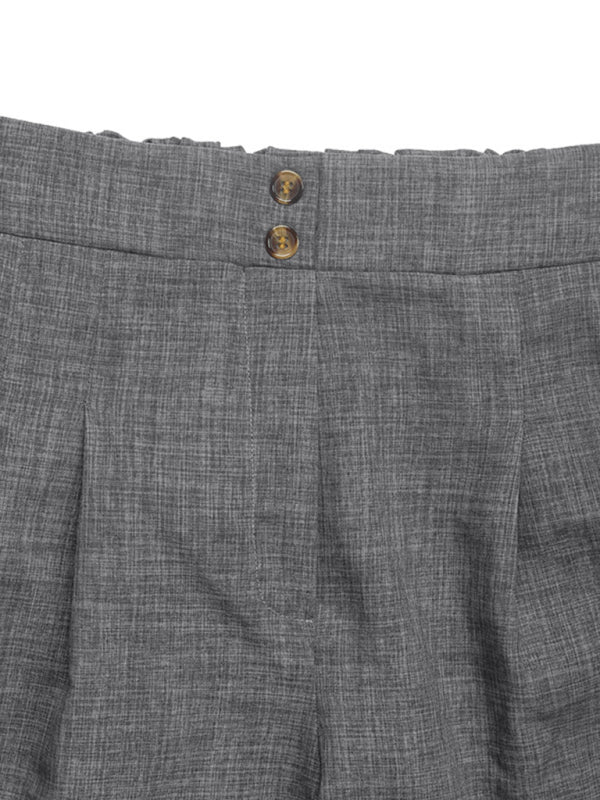 Women's Linen Shorts for Office and Casual Wear Tailored Shorts