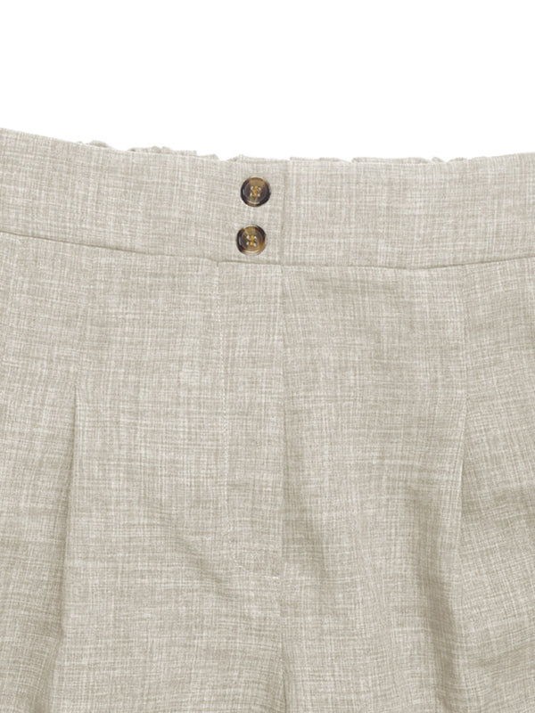 Women's Linen Shorts for Office and Casual Wear Tailored Shorts