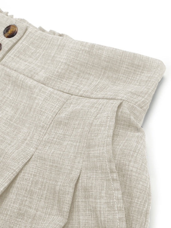 Women's Linen Shorts for Office and Casual Wear Tailored Shorts