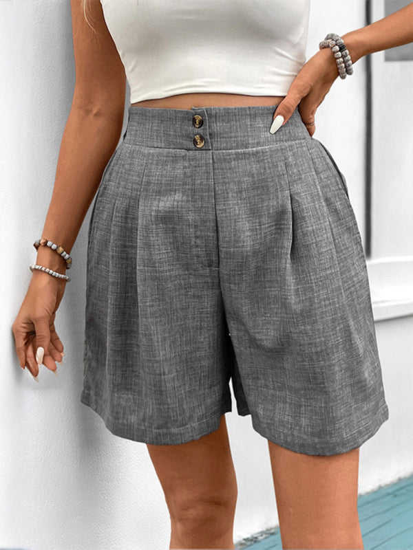 Women's Linen Shorts for Office and Casual Wear Tailored Shorts