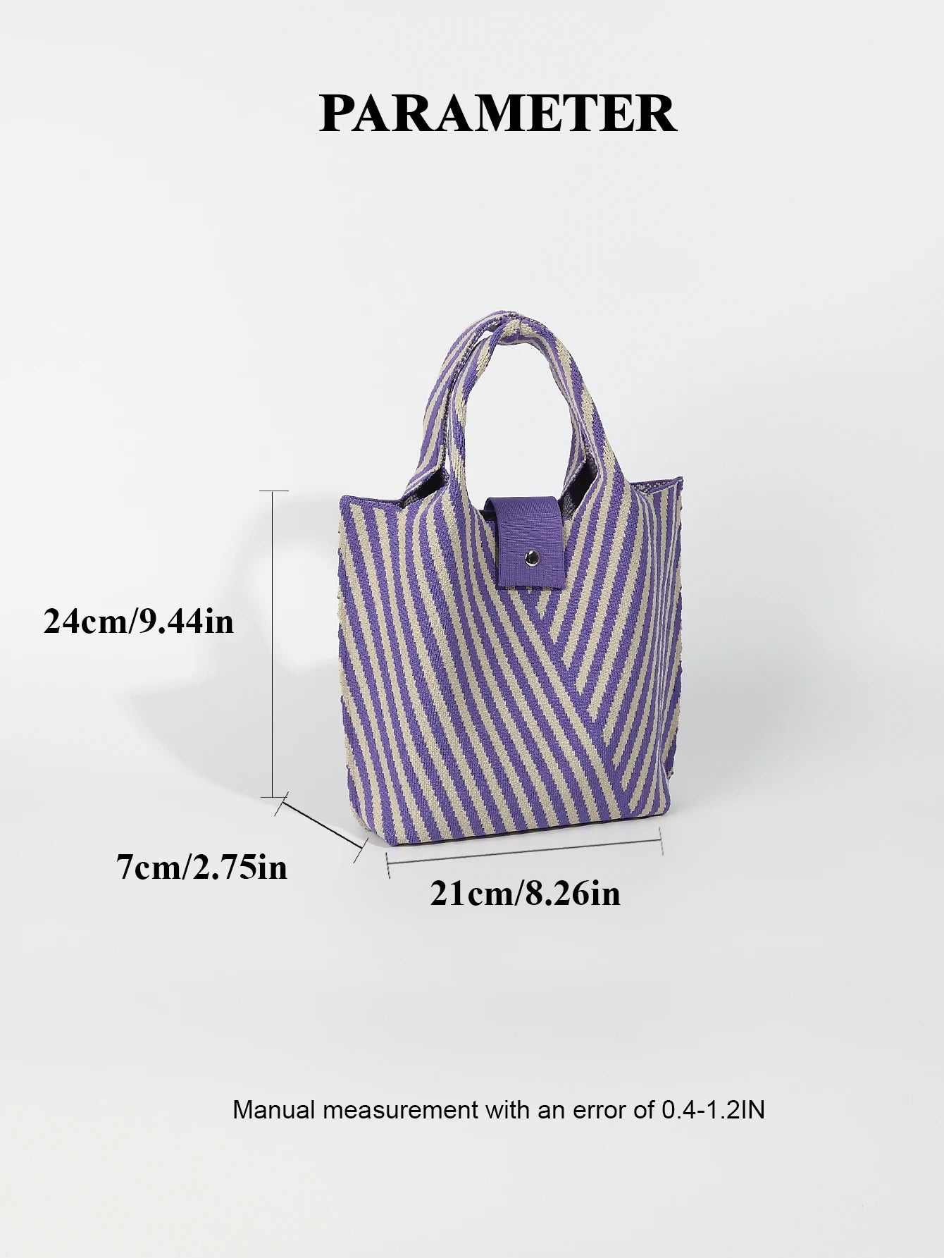 Daily Stripe Knit Handbag HandBags