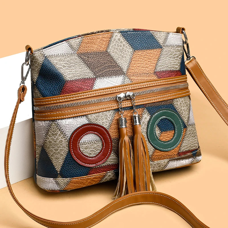 Patchwork Crossbody Bag for Everyday	